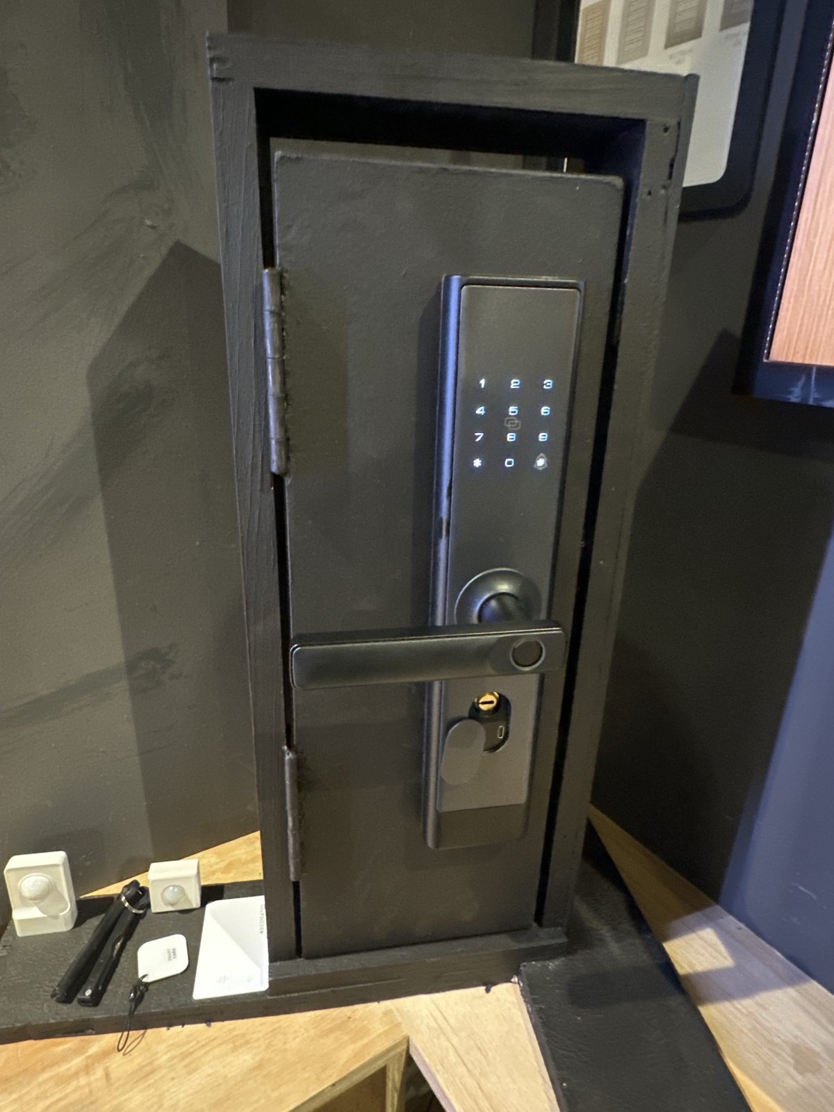 Smart door lock on a demo door